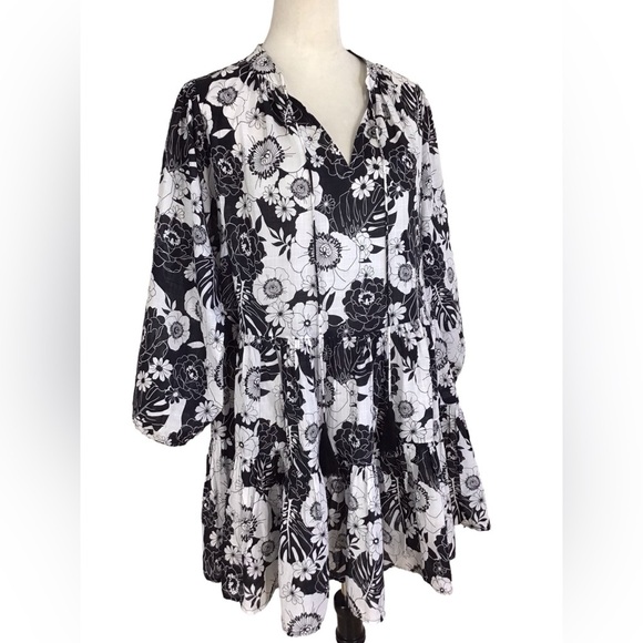 Seafolly Australia Summer Of Love Long Sleeve Cover-Up Dress Size S/M - Picture 10 of 13